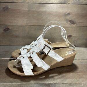 vionic amber womens size 9 shoes white slip on wedge comfort sandals